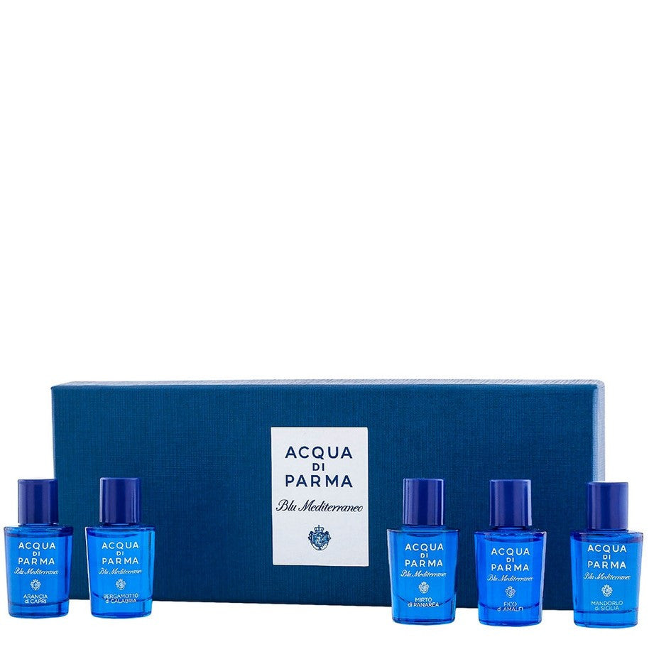 ACQUA DI PARMA BLU MEDITERRANEO 5 X 0.16 EAU DE TOILETTE MINI SET: ARANCIA DI CAPRI + BERGAMOTTO DI CALABRIA + FICO DI AMALFI + MIRTO DI PANAREA + MANDORLO DI SICILIA